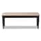 Baxton Studio Giovanni Sand Upholstered and Dark Brown Finished Wood Dining Bench 171-10925 - alternate 2
